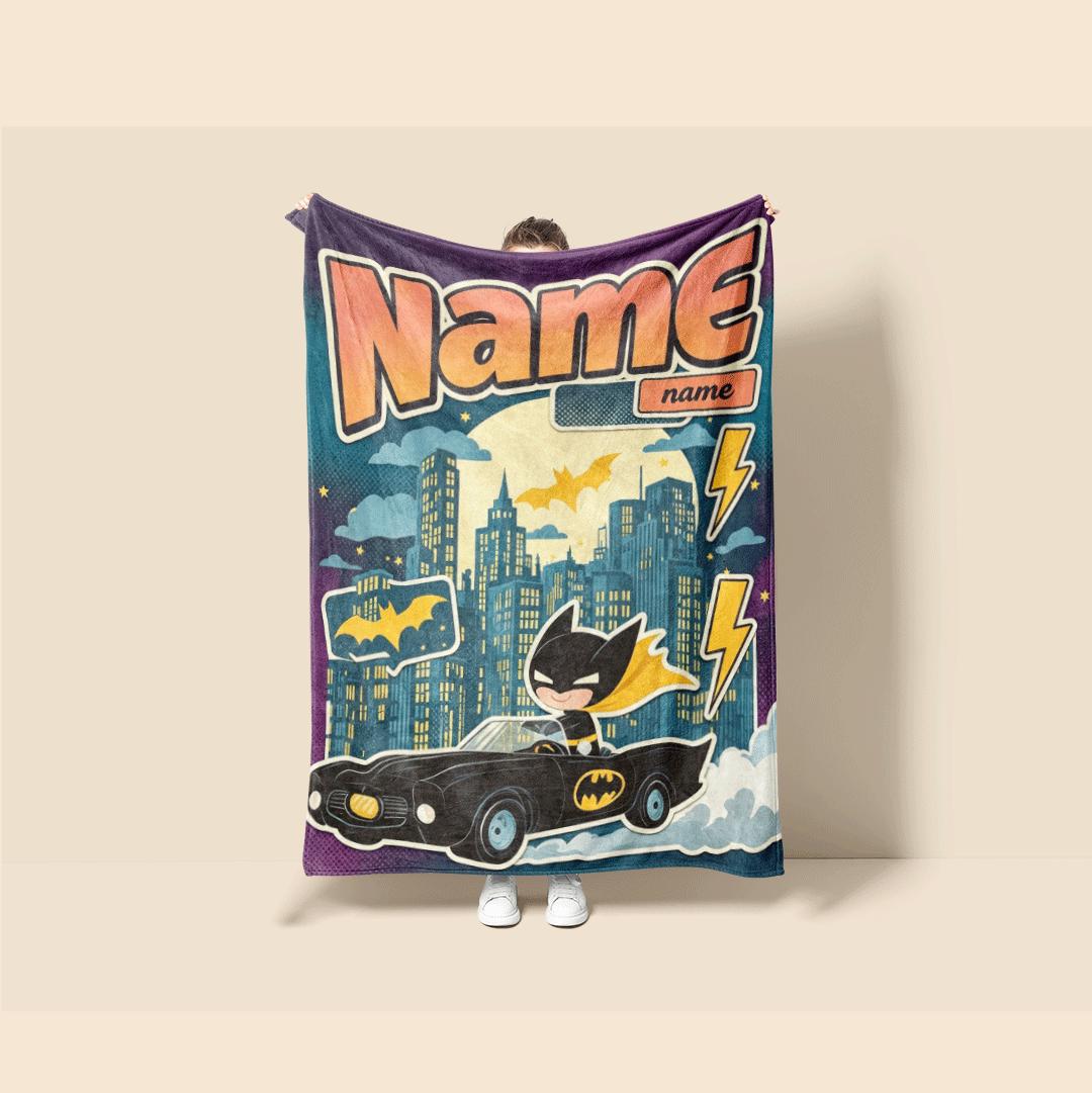Pop batman print dorm blanket lovely sofa blanket travel blanket air conditioning blankets Customized name surprise gift household decor