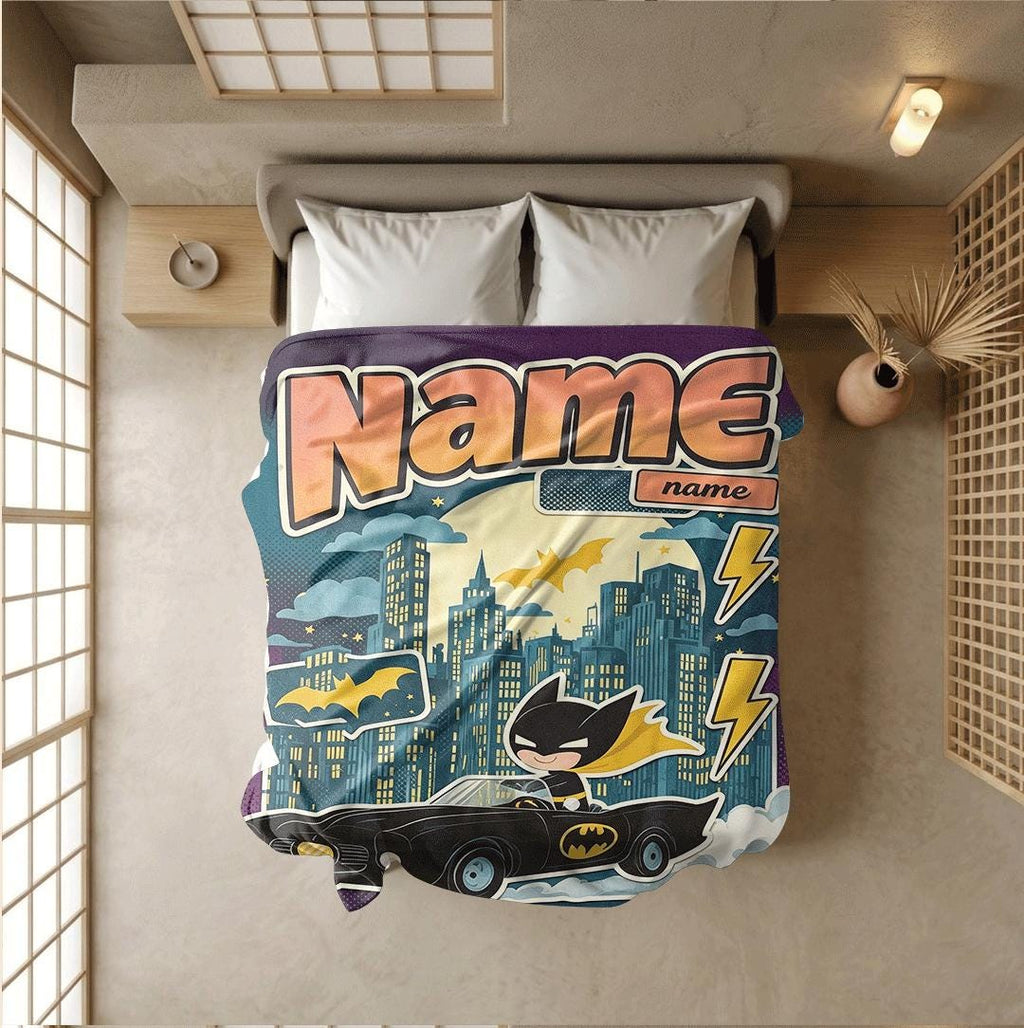 Pop batman print dorm blanket lovely sofa blanket travel blanket air conditioning blankets Customized name surprise gift household decor