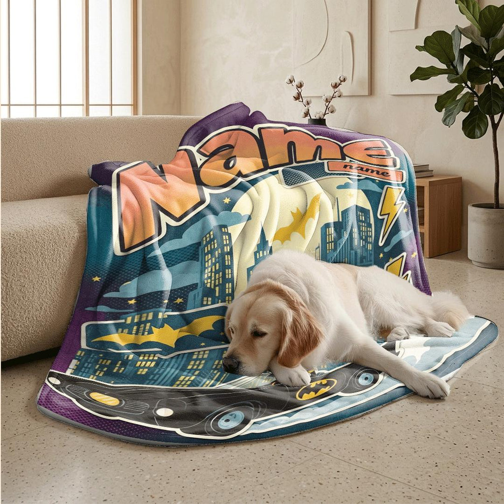 Pop batman print dorm blanket lovely sofa blanket travel blanket air conditioning blankets Customized name surprise gift household decor