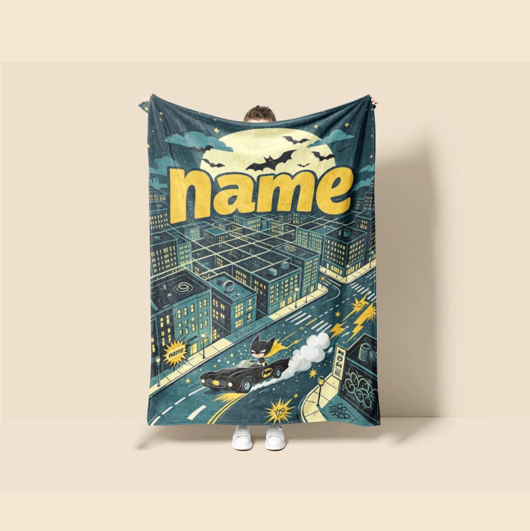 City batman print dorm blanket cool portable blanket car blanket air conditioning blankets Customized name party gift household item