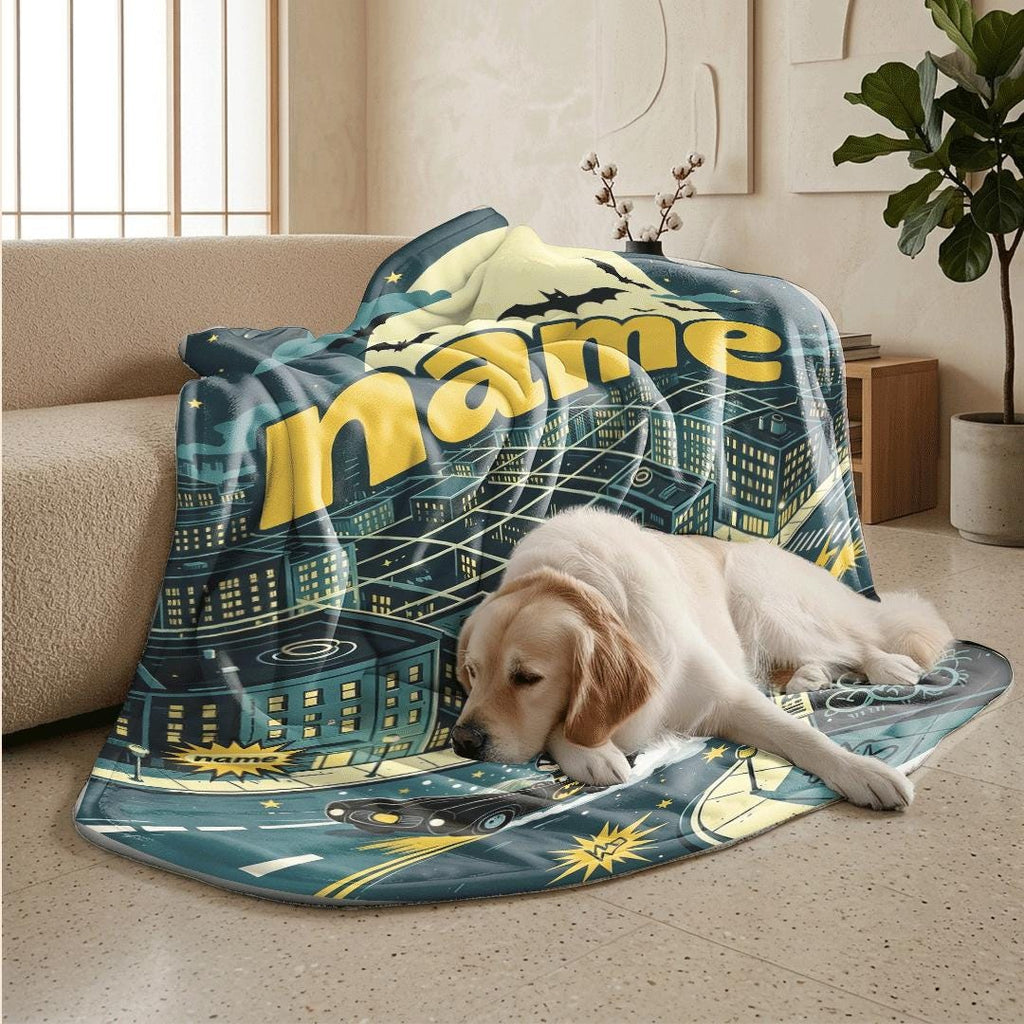 City batman print dorm blanket cool portable blanket car blanket air conditioning blankets Customized name party gift household item