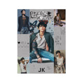 Jungkook Blanket, JK Velveteen Blanket, Golden Maknae, Kpop Blanket, Jeon Jungkook blanket, Army gift, gift for friend, Christmas gift.