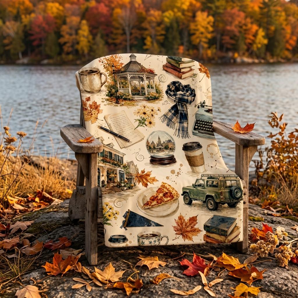 Gilmore Girls Fan Blanket, Stars Hollow Vintage Throw, Coffee Books Flannel, Cozy Autumn Decor, Gift for TV Show Lover