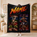 Hadouken World Warriors Blanket Soft Throw Custom SF6 Arcade Fighters Gift Retro Arcade Decor