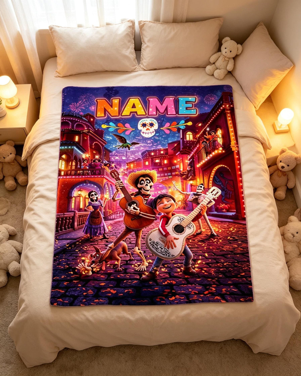 Personalized Coco Blanket Soft Throw Cozy Family‑Friendly Bedroom Present