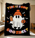 Halloween Spooky Season Ghost Blanket,Soft Cozy Flannel Blanket,This is Some Boo Sheet,Boho Autumn Home Decor,Gift Present for Ghost Lover