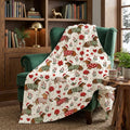 Christmas Dachshund Blanket, Cute Wiener Dog Holiday Throw, Soft Fleece Xmas Blanket, Cozy Christmas Gift for Dog Lover