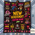 PersonalizedDungeon Crawler Carl Fleece Blanket, New Achievement Gamer Decor, Princess Donut Throw Nerd Fantasy Blanket, Cozy Gaming Decor