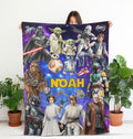 Personalized Disney Star Wars Blanket, Star Wars Blanket Soft Throw, Star Wars Birthday Gift, Darth Vader Skywalker Leia, Bedding Decor