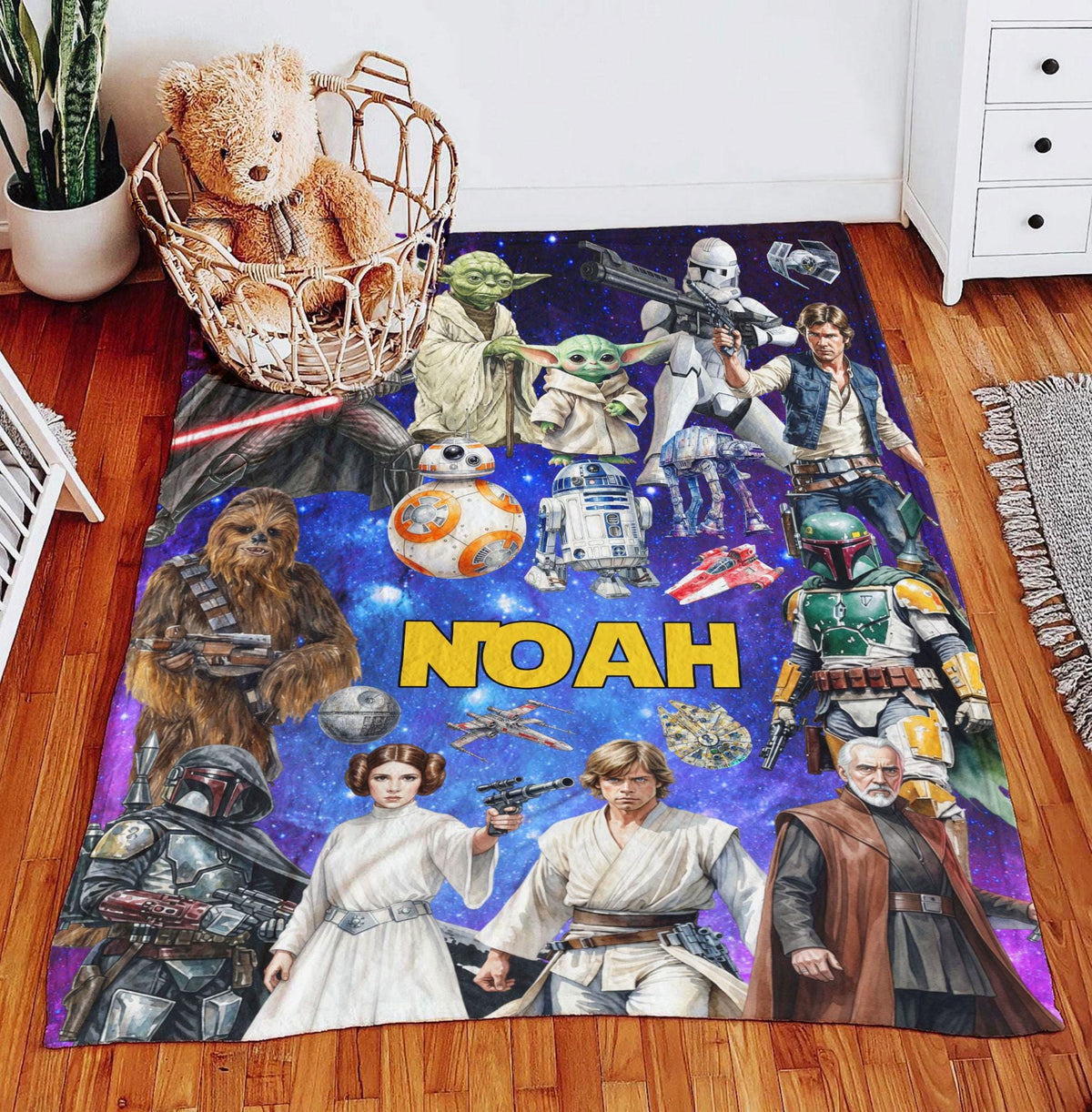 Personalized Disney Star Wars Blanket, Star Wars Blanket Soft Throw, Star Wars Birthday Gift, Darth Vader Skywalker Leia, Bedding Decor