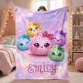 Personalized Kawaii Dumpling Blanket, CustomName Pastel Kids Throw, Cute Magical Girl NurseryDecor, Baby Shower Gift for Girls