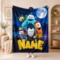 Children Fun Monster Friends Blanket Soft Throw, Personalized Multi‑Layout Party Printed Throw
