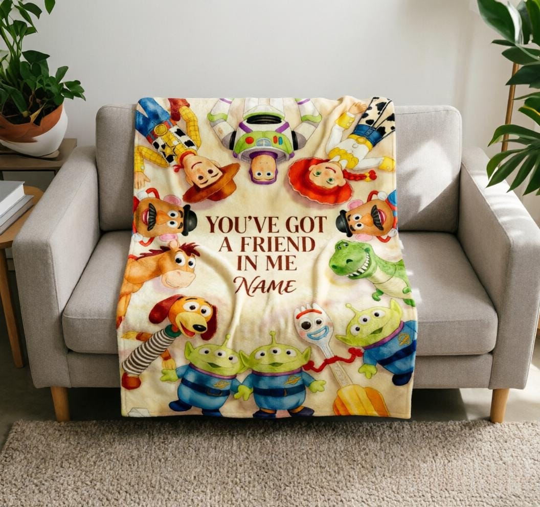 Custom Name Toy Story Quote Blanket Soft Throw, Woody Buzz Jessie Alien Throw Blanket, Birthday Gift For Children