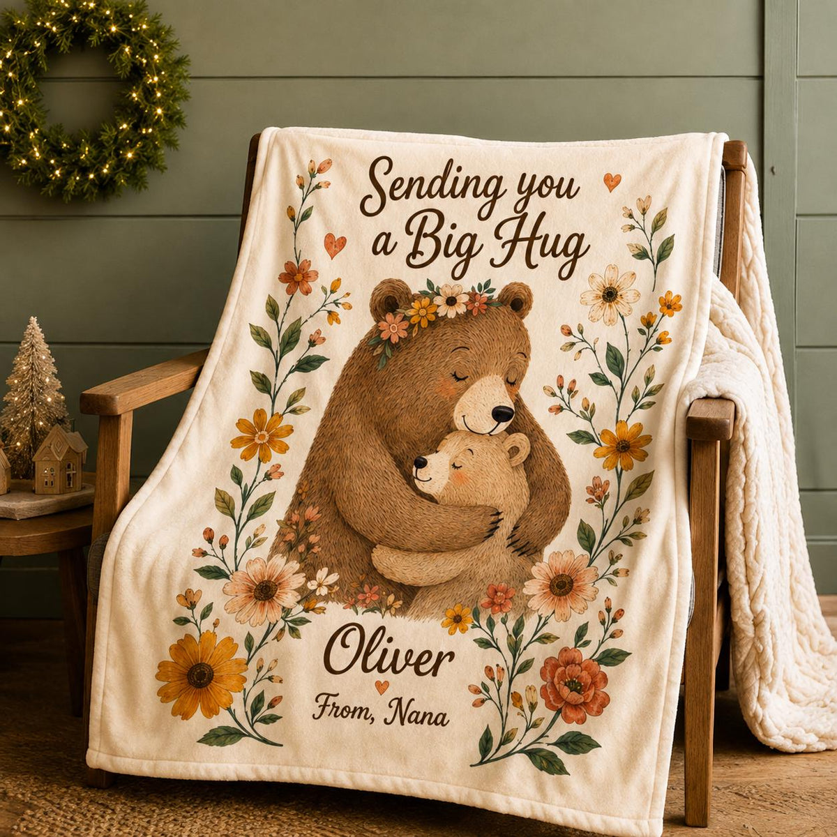 Inspirational Blanket, Uplifting Messages, Personalized Comfort Gift