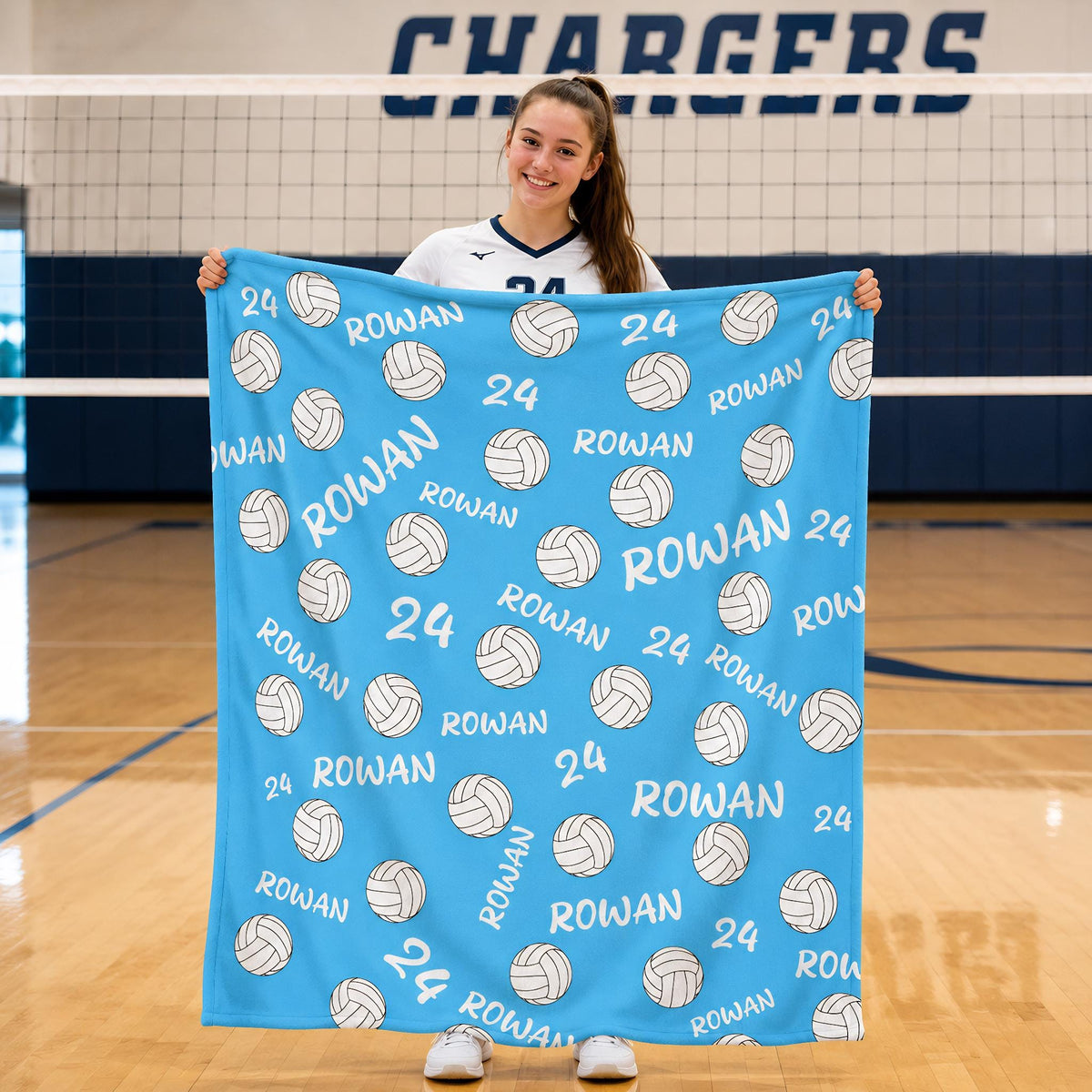 Personalized Volleyball Blanket,Custom Name/Number Team Gift,Volleyball Flannel Throw,Senior Volleyball Team,Game Day Team Rally,Sport Mom