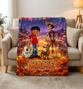 Custom Name Coco Blanket Soft Throw, Miguel Hector Kids Keepsake Gift