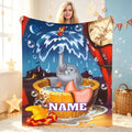 Dumbo Personalized Flannel Blanket, Custom Name Disney Elephant Throw, Soft Cozy Kids Nursery Blanket, Birthday Gift