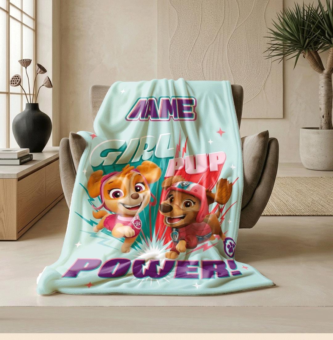 PAW Patrol Skye Liberty, Pop Art Poster Blanket, Hero Girls Bedding, Brave Rescue Pup Gift
