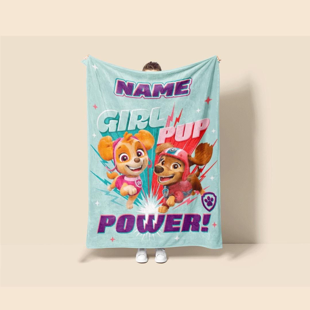 PAW Patrol Skye Liberty, Pop Art Poster Blanket, Hero Girls Bedding, Brave Rescue Pup Gift