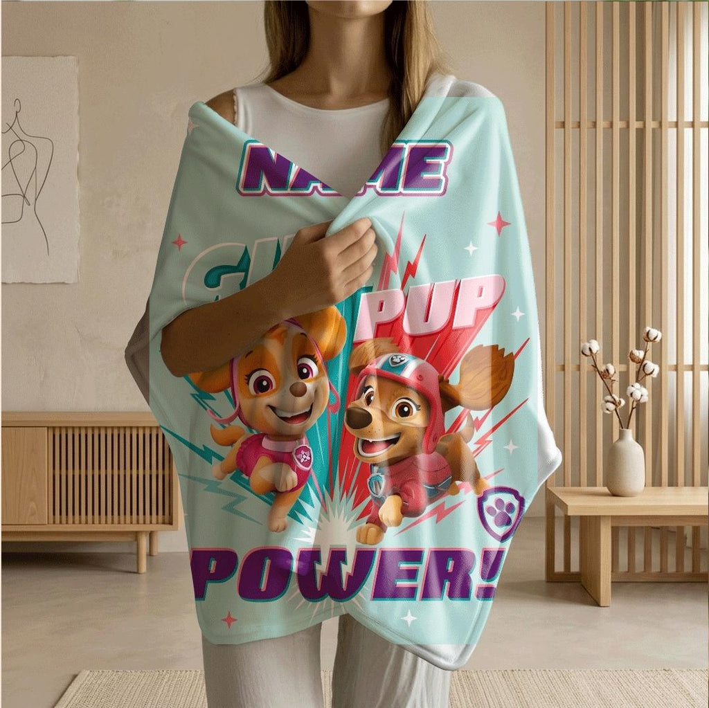 PAW Patrol Skye Liberty, Pop Art Poster Blanket, Hero Girls Bedding, Brave Rescue Pup Gift