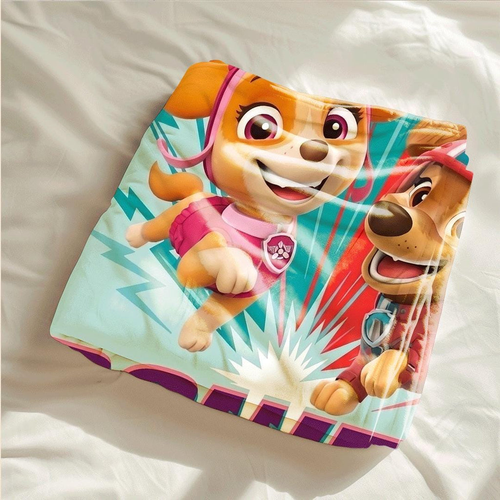 PAW Patrol Skye Liberty, Pop Art Poster Blanket, Hero Girls Bedding, Brave Rescue Pup Gift