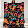 Dungeon Crawler Carl Blanket, Princess Donut and Mongo Throw, LitRPG Book Lover Gift, Funny Cat Fantasy Bedding, Reader Room Decor