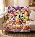 Personalized Spooky Holiday Blanket Soft Throw, Custom Name Kids Keepsake Gift, Whimsical Trick‑or‑Treat Art for Children Bedroom Decor