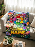 Custom Name Dandy's World Blanket Soft Throw, Cartoon Character Kid Surprise Gift