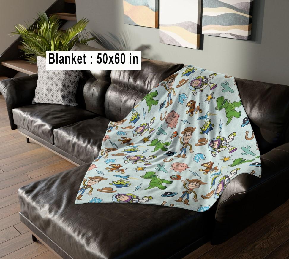 Disneyland Toy Story Fleece Blanket, Woody Buzz Jessie Cartoon Movie Blanket, Toy Story Nursery Decor, Baby Shower Birthday Blanket Gift
