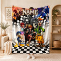 Video‑Game Collector Blanket Soft Throw, Personalized Kingdom Hearts Crew Scene Decor