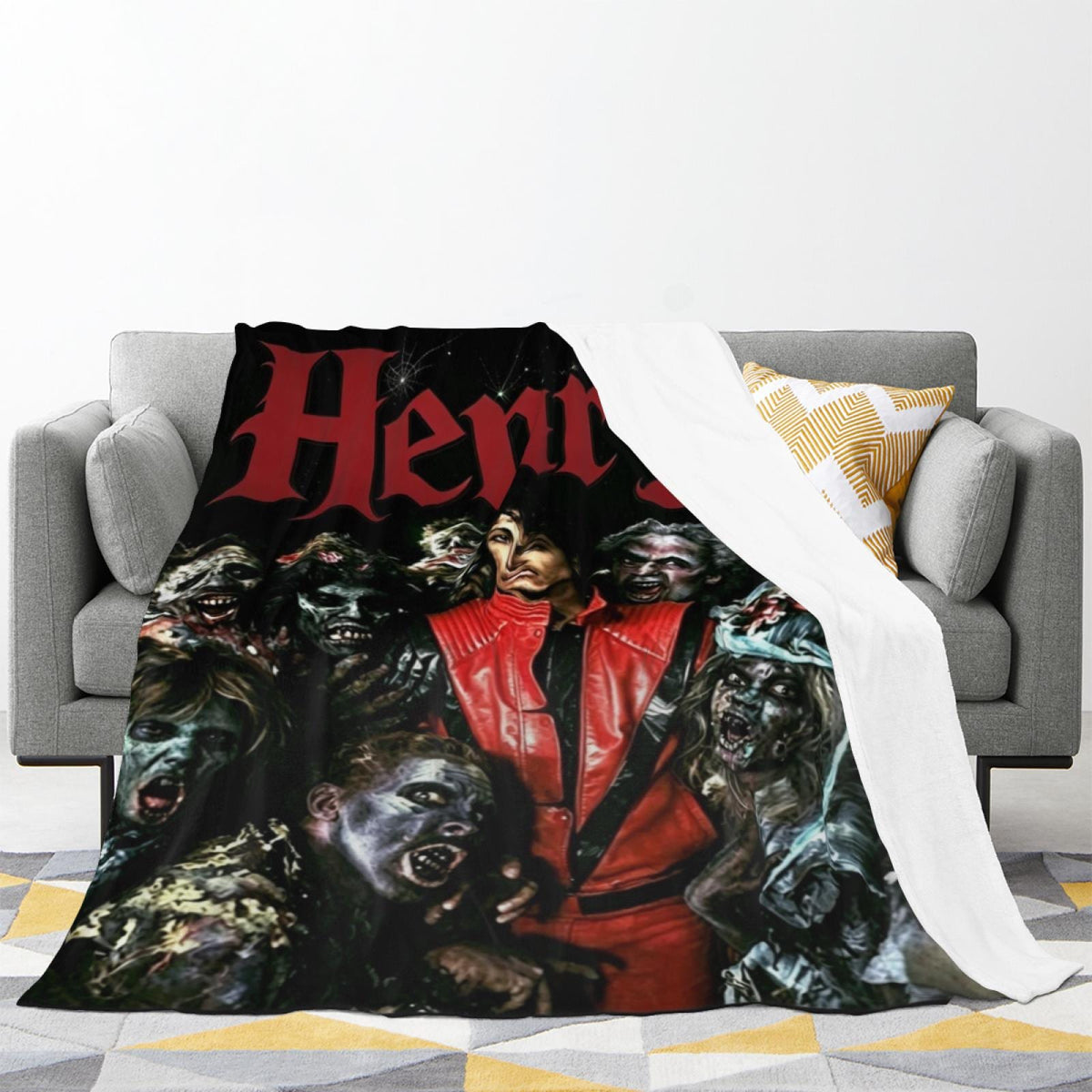 Personalized Music Fan Blanket, Custom Name Throw Blanket, Singer Inspired Gift, Cozy Fleece Blanket, Room Decor