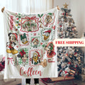 Mickey and friends Christmas Blanket Family, Mickey Christmas Gift, Family Name Blanket for Xmas, Disney Home Decor, Disney Christmas Gift