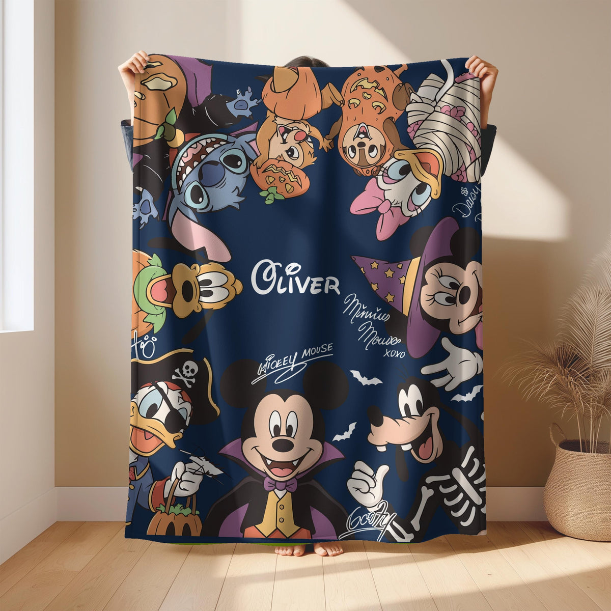 Halloween Blanket, Retro Cartoon Spooky Throw | Cozy Minky, Sherpa & Fleece | 30×40, 50×60, 60×80