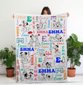 Personalized Disney 101 Dalmatians Blanket, Custom Disney Dog Blanket, Cruella Pongo Perdita Dalmation, Dog Lover Gift, Nursery Blanket