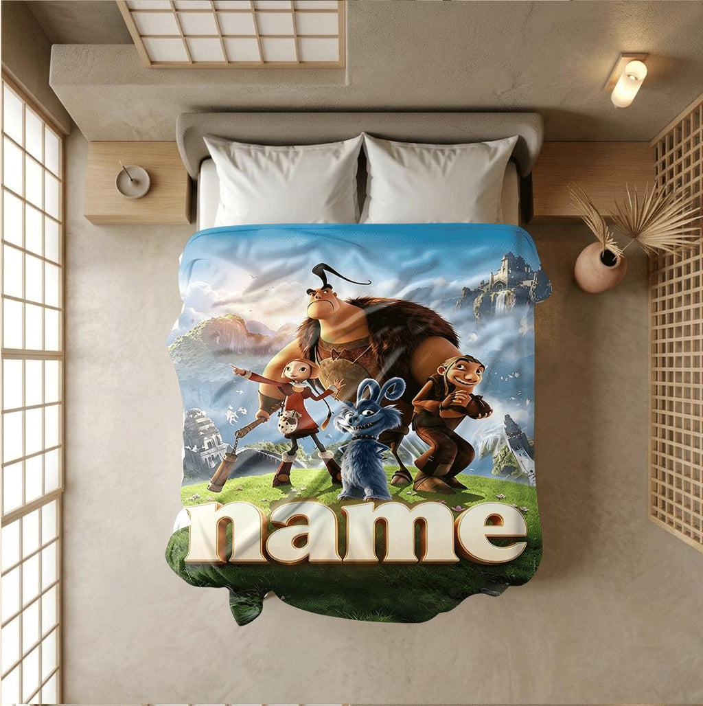 Medieval hero print travel portable blanket dorm blanket single blanket Customized name office blankets festival gift