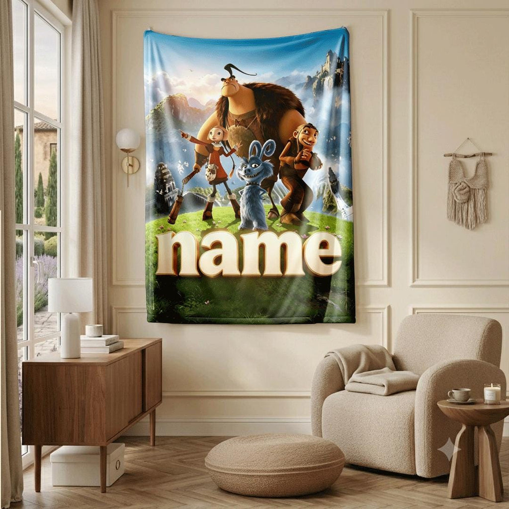 Medieval hero print travel portable blanket dorm blanket single blanket Customized name office blankets festival gift