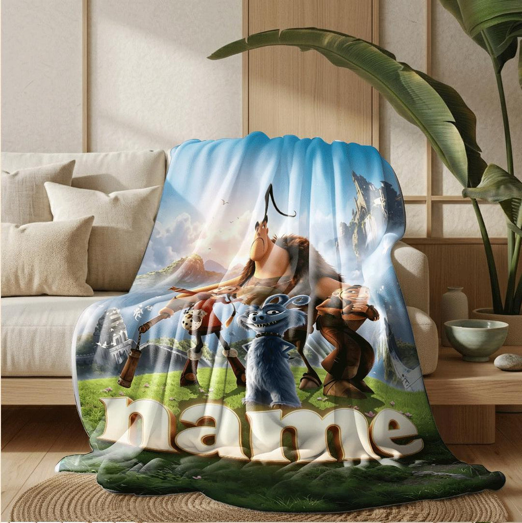Medieval hero print travel portable blanket dorm blanket single blanket Customized name office blankets festival gift