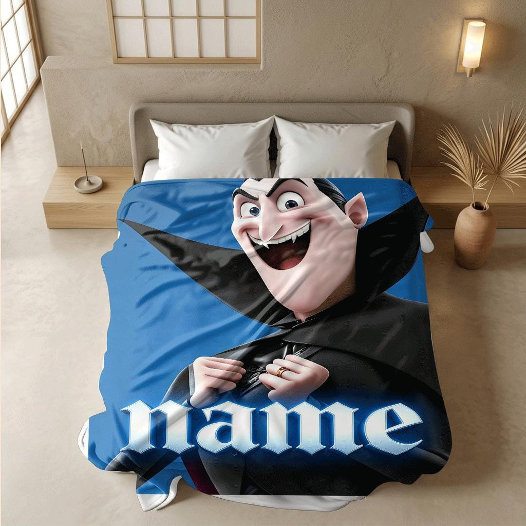 Vampire character print kids blanket car blanket sofa blanket Customized name winter warm blankets daily gift