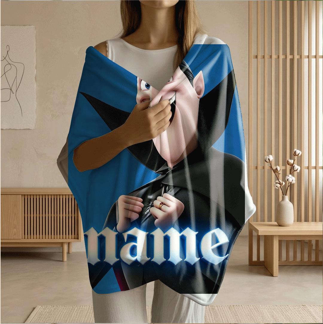 Vampire character print kids blanket car blanket sofa blanket Customized name winter warm blankets daily gift