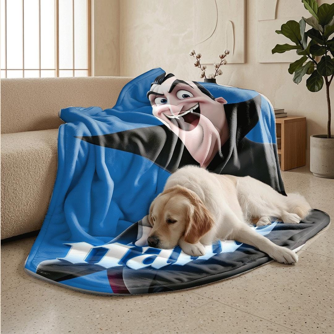 Vampire character print kids blanket car blanket sofa blanket Customized name winter warm blankets daily gift