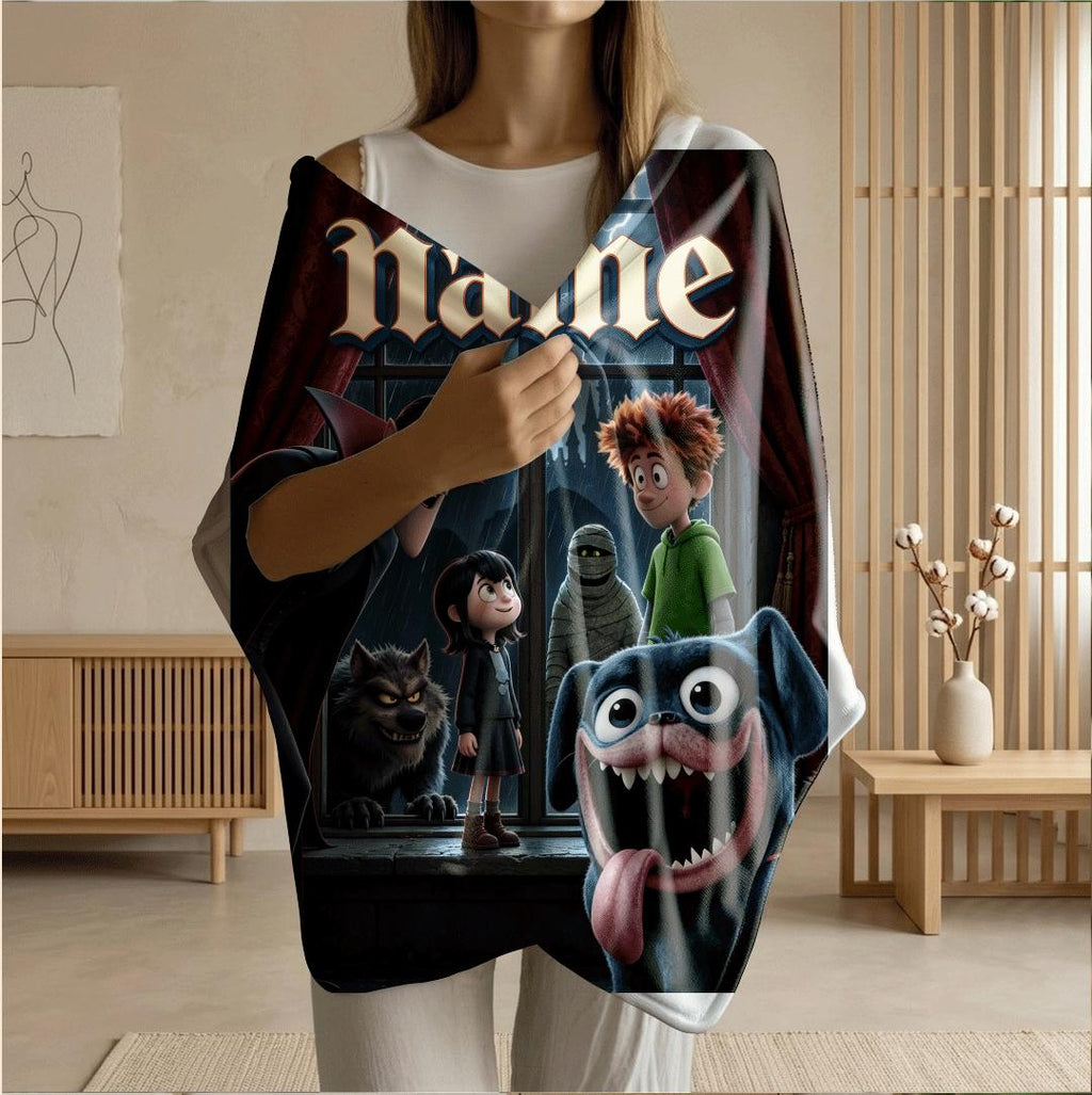 Hotel Transylvania print portable blanket dorm blanket couch blanket Customized name office blankets festival gift