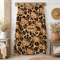 Custom Name Leopard Print Throw Blanket, Soft Polyester Room Decor