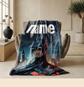 Batman city print single blanket hotel blanket pet blanket Customized name all‑season blankets surprise gift