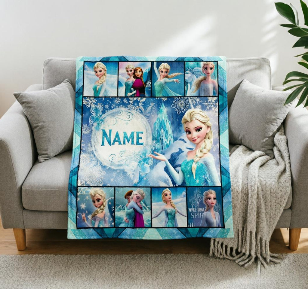 Frozen Blanket Soft Throw Personalized Name Treasured Present