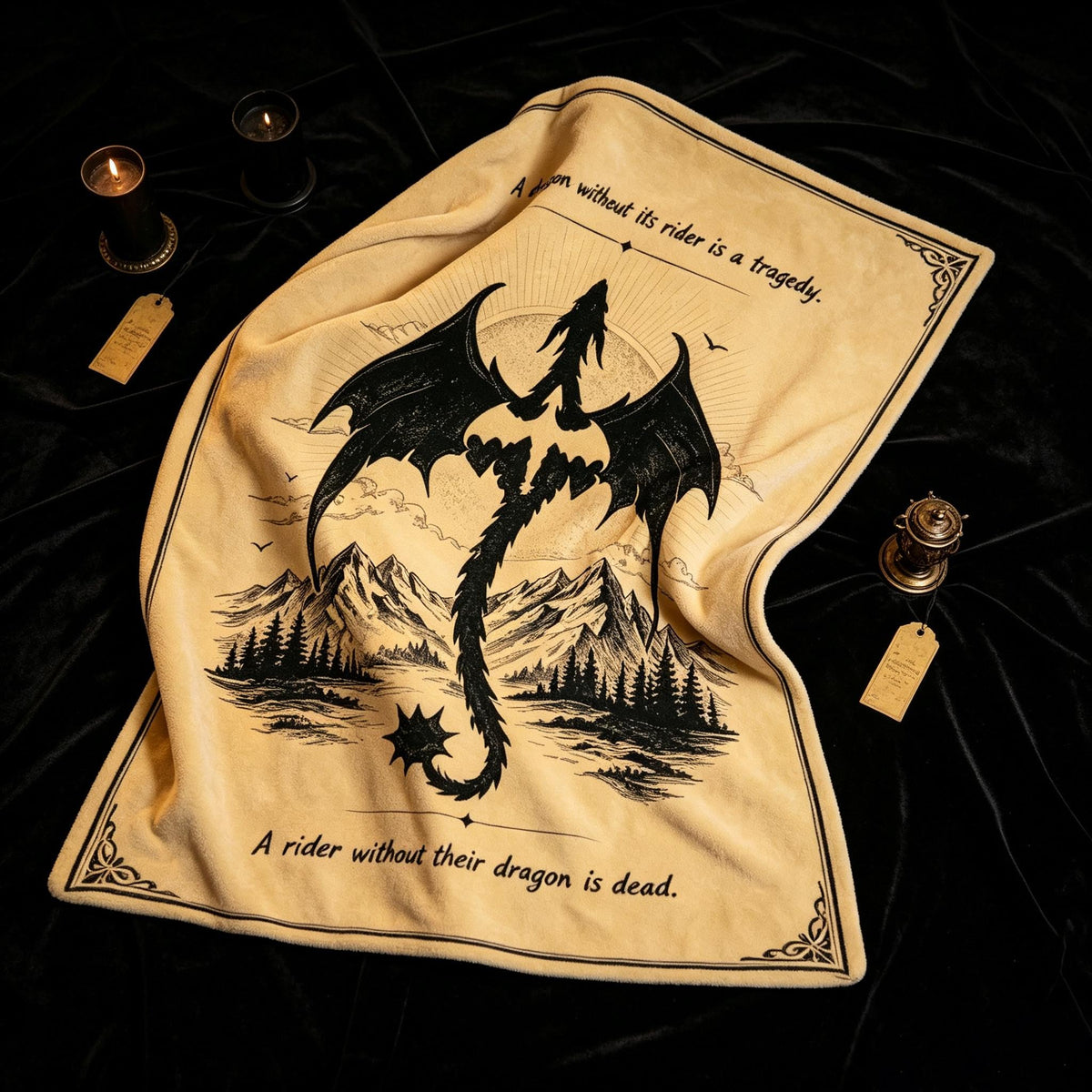 Fourth Wing Tapestry, Dragon Rider Blanket, Empyrean Series Art, Fantasy Wall Hanging, Bookish Gift