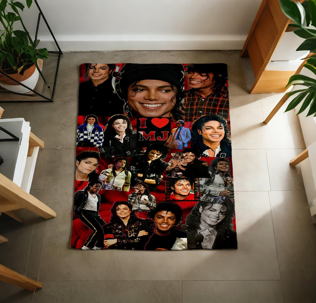 Michael Jackson Blanket Soft Throw, Photo Collage Montage, Gift For Devoted Pop Fans