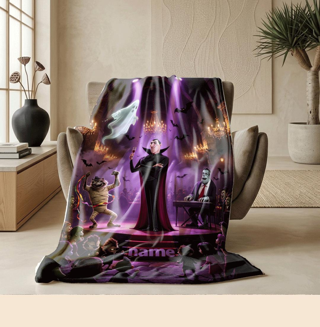 Monster stage print single blanket hotel blanket dorm single blanket Customized name air conditioning blankets surprise gift