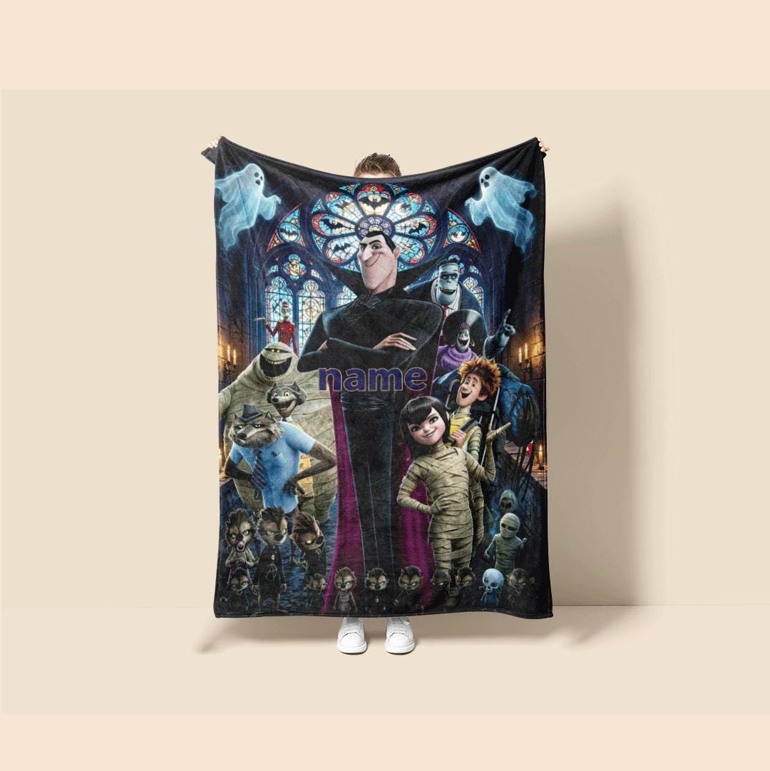 Gothic church monster print hotel blanket portable blanket dorm single blanket Customized name office blankets holiday gift
