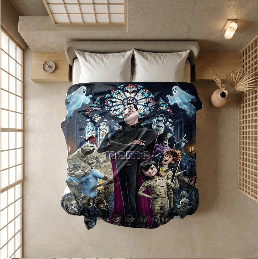 Gothic church monster print hotel blanket portable blanket dorm single blanket Customized name office blankets holiday gift