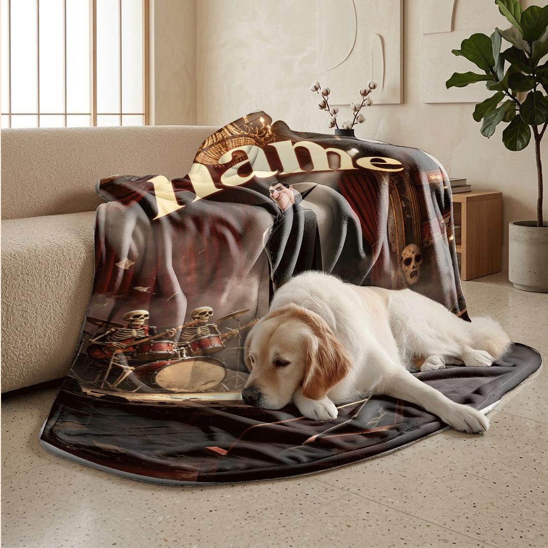 Stage show print sofa blanket kids blanket car blanket Customized name lunch break blankets theme party gift